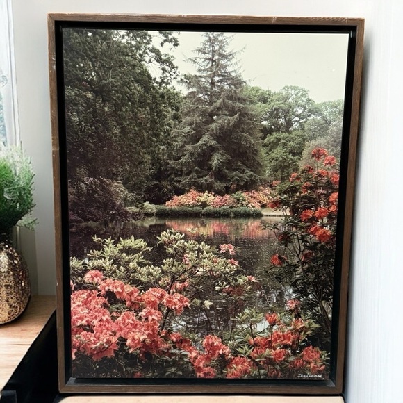 Lohman Photography Coral Azaleas Exbury Gardens Custom Wood Frame Print 12x15 - Picture 1 of 9